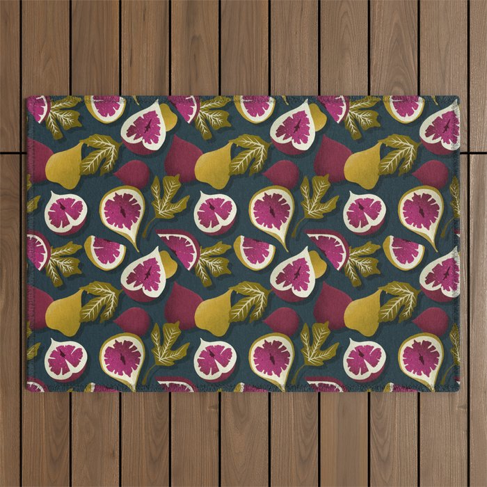 Fig Collection â Teal Outdoor Rug Gallery Image 1