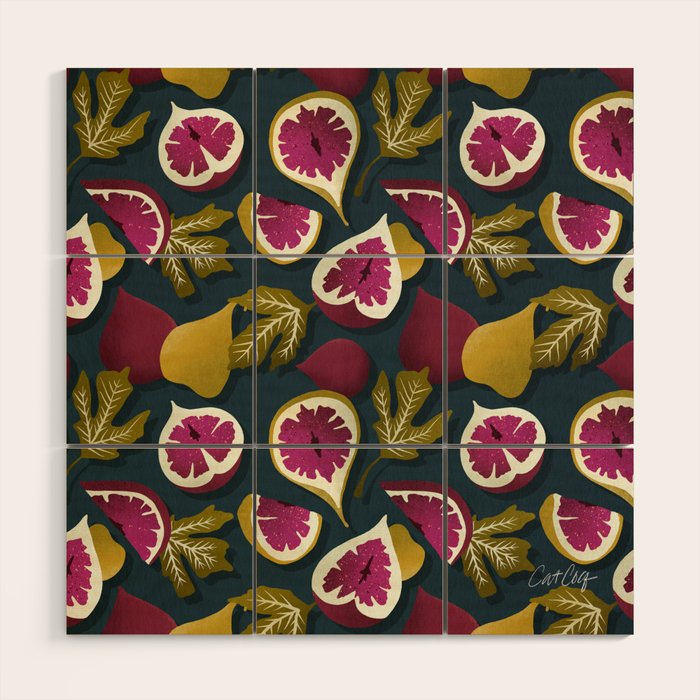 Fig Collection â Teal Wood Wall Art Gallery Image 1