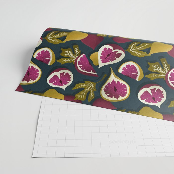 Fig Collection â Teal Wrapping Paper Gallery Image 2