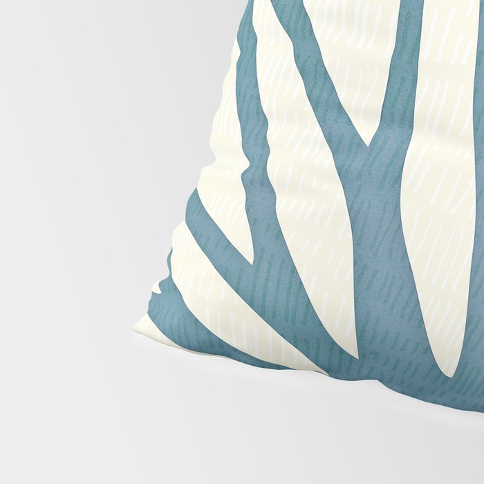 Mid Century Nature Print / Teal and Orange Pillow Sham Gallery Image 4