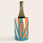 Mid Century Nature Print / Teal and Orange Wine Chiller Gallery Image 1