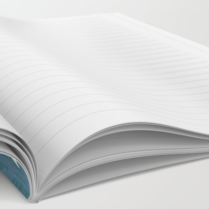 Mid Century Nature Print / Teal and Orange Notebook Gallery Image 2