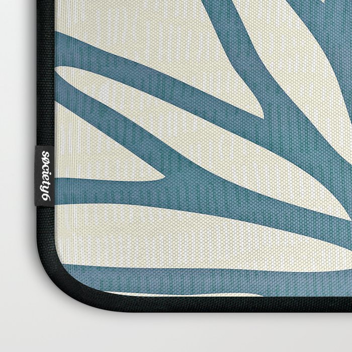 Mid Century Nature Print / Teal and Orange Laptop Sleeve Gallery Image 3