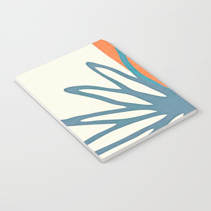 Mid Century Nature Print / Teal and Orange Notebook Gallery Image 3