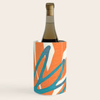 Mid Century Nature Print / Teal and Orange Wine Chiller Gallery Image 3