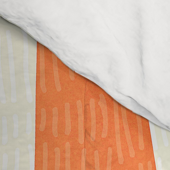 Mid Century Nature Print / Teal and Orange Comforter Gallery Image 4