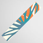 Mid Century Nature Print / Teal and Orange Table Runner Gallery Image 3