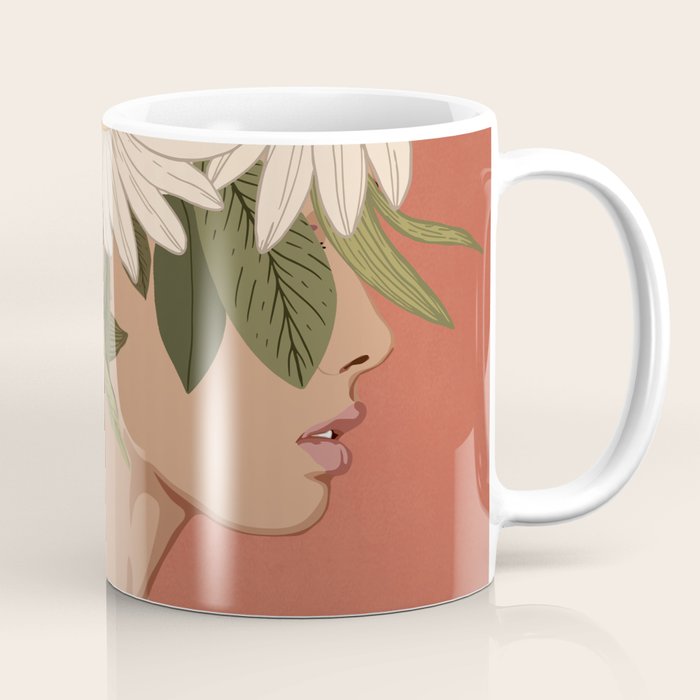 Woman With Flowers 2 Coffee Mug Gallery Image 1