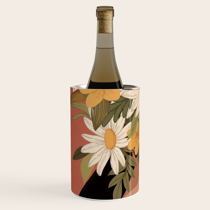 Woman With Flowers 2 Wine Chiller Gallery Image 2