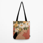 Woman With Flowers 2 Tote Bag Gallery Image 2