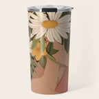 Woman With Flowers 2 Travel Mug Gallery Image 1