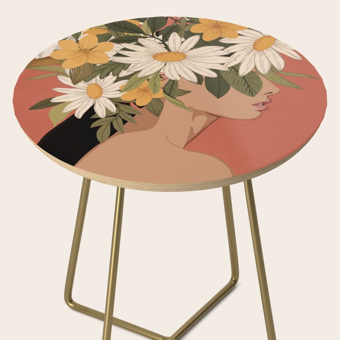 Woman With Flowers 2 Side Table Gallery Image 2