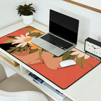 Woman With Flowers 2 Desk Mat Gallery Image 2