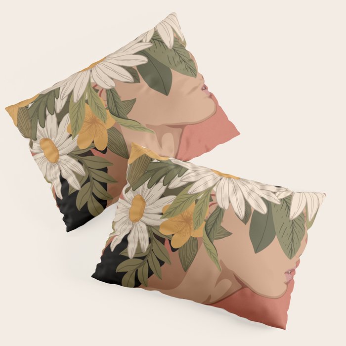 Woman With Flowers 2 Pillow Sham Gallery Image 3