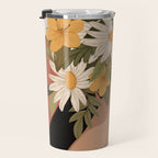 Woman With Flowers 2 Travel Mug Gallery Image 3