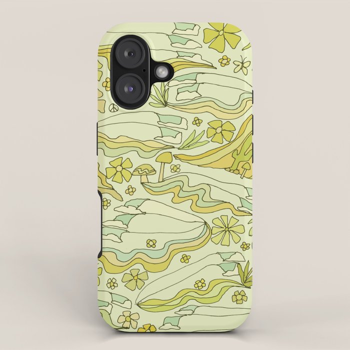 born to wander // retro surf art by surfy birdy iPhone Case Gallery Image 1