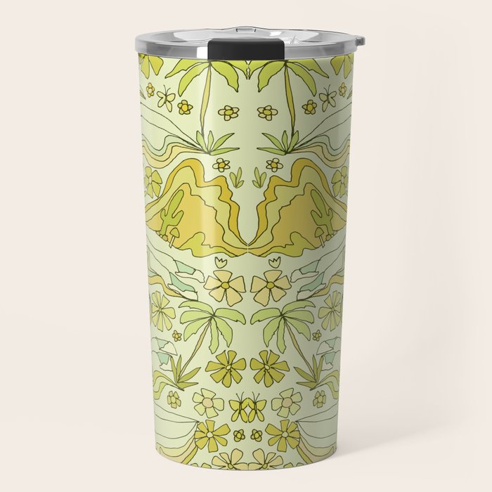 born to wander // retro surf art by surfy birdy Travel Mug Gallery Image 1