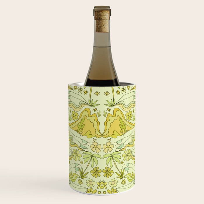 born to wander // retro surf art by surfy birdy Wine Chiller Gallery Image 1
