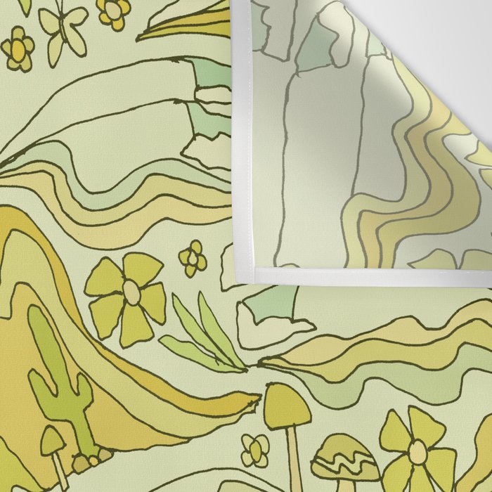 born to wander // retro surf art by surfy birdy Wall Tapestry Gallery Image 3