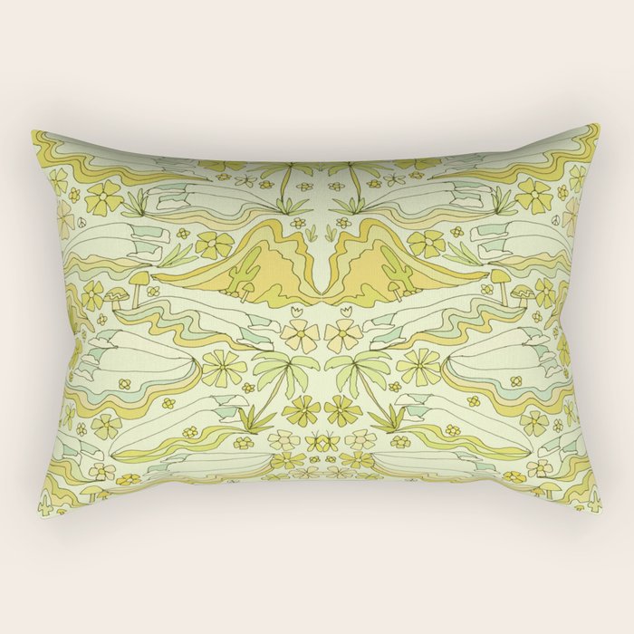 born to wander // retro surf art by surfy birdy Rectangular Pillow Gallery Image 2