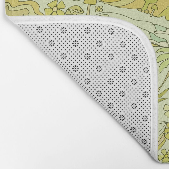 born to wander // retro surf art by surfy birdy Bath Mat Gallery Image 2