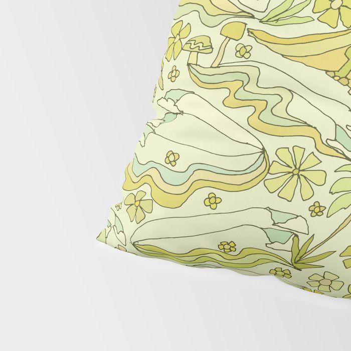 born to wander // retro surf art by surfy birdy Pillow Sham Gallery Image 4