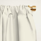 Mid century modern gold sun and black rainbow Window Curtain Gallery Image 2