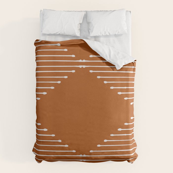 Geo (Rust) Duvet Cover Gallery Image 1