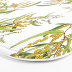Australian Wattle Flower, Illustration Bath Mat Gallery Image 3