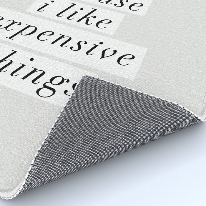 I Have to Be Successful Because I Like Expensive Things monochrome typography home wall decor Rug Gallery Image 4