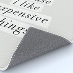 I Have to Be Successful Because I Like Expensive Things monochrome typography home wall decor Rug Gallery Image 4
