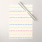 Abstract Cookie Pattern Doodle in White & Pink Wrapping Paper Gallery Image 1