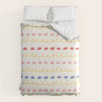 Abstract Cookie Pattern Doodle in White & Pink Comforter Gallery Image 6