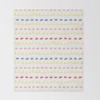 Abstract Cookie Pattern Doodle in White & Pink Throw Blanket Gallery Image 2