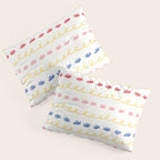 Abstract Cookie Pattern Doodle in White & Pink Pillow Sham Gallery Image 3