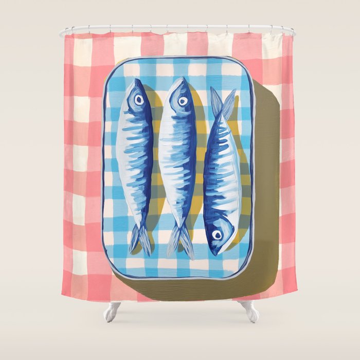 Sardine Picnic Shower Curtain Gallery Image 1