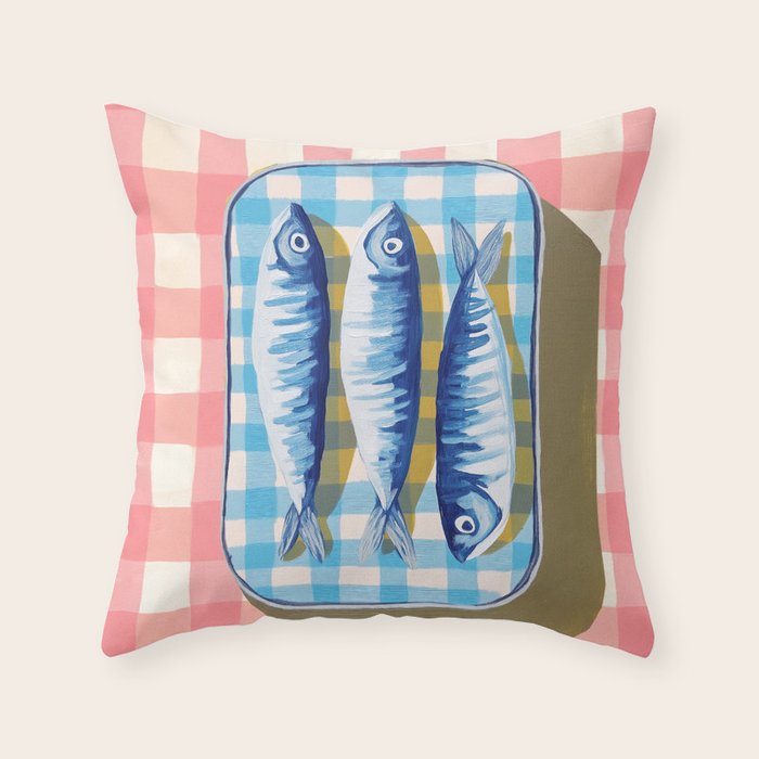 Sardine Picnic Throw Pillow Gallery Image 6