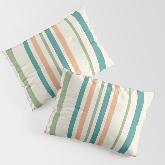 Classic Stripes XXVI - Natural Boho Pillow Sham Gallery Image 1