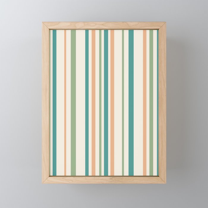 Classic Stripes XXVI - Natural Boho Mini Art Print Gallery Image 1