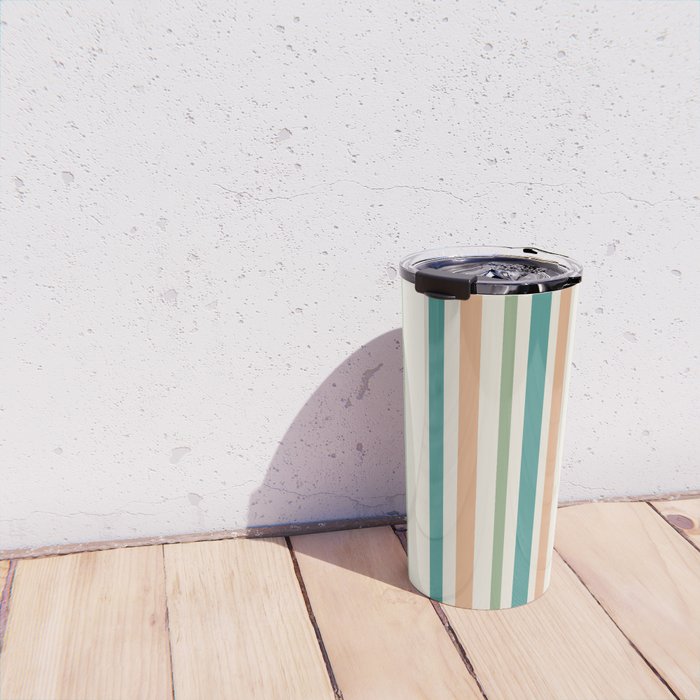Classic Stripes XXVI - Natural Boho Travel Mug Gallery Image 4