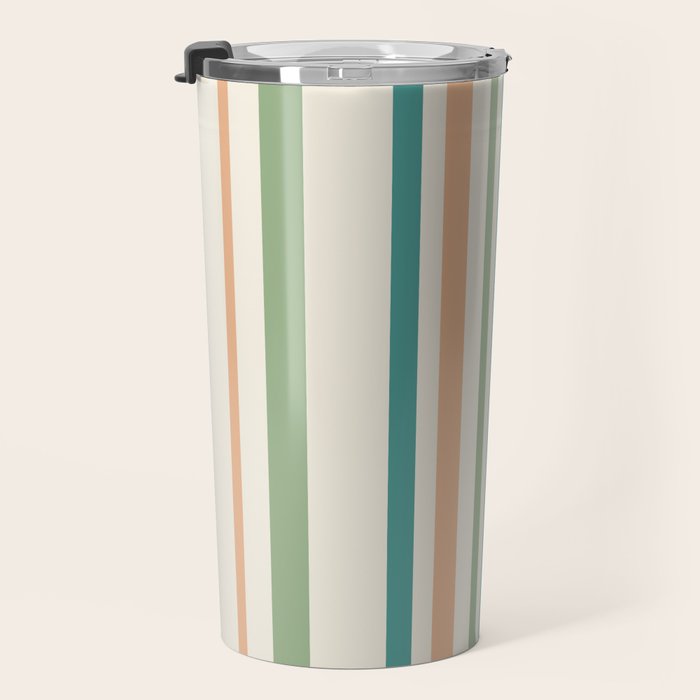 Classic Stripes XXVI - Natural Boho Travel Mug Gallery Image 3
