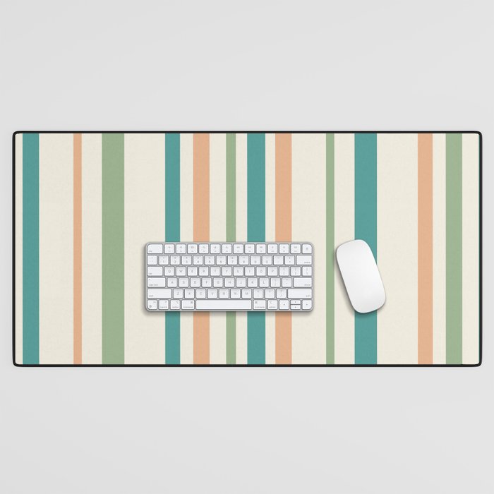 Classic Stripes XXVI - Natural Boho Desk Mat Gallery Image 1