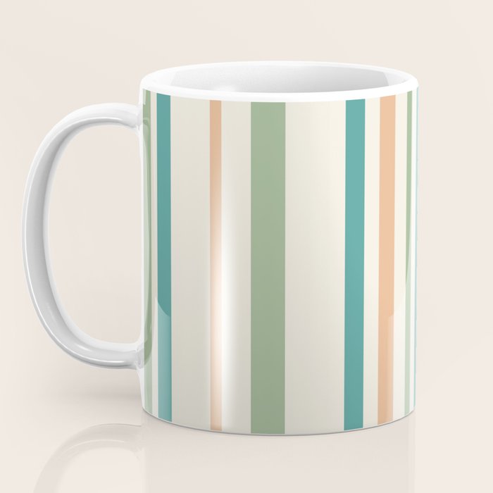 Classic Stripes XXVI - Natural Boho Coffee Mug Gallery Image 3