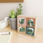 Cat and Leaf 2x2 Mini Art Print Gallery Image 2