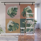 Cat and Leaf 2x2 Wall Mural Gallery Image 1