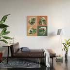 Cat and Leaf 2x2 Wood Wall Art Gallery Image 2