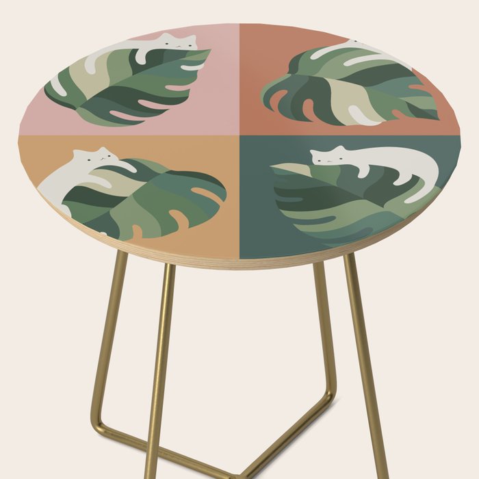 Cat and Leaf 2x2 Side Table Gallery Image 2