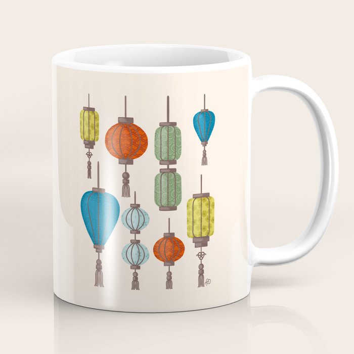 Charming Chinese Lanterns Coffee Mug Gallery Image 1