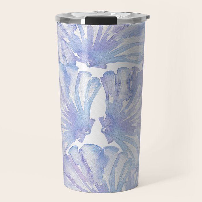 Shell Ya Later - Purple Seashell Pattern Travel Mug Gallery Image 1