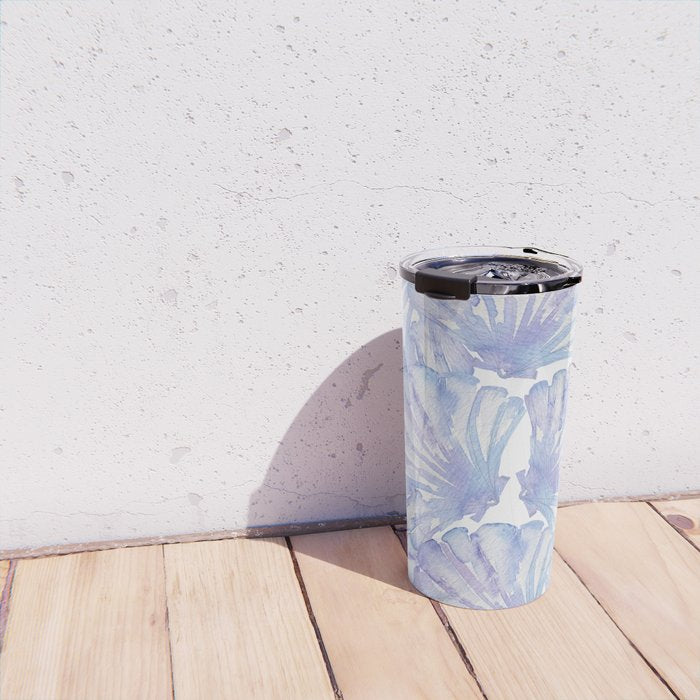 Shell Ya Later - Purple Seashell Pattern Travel Mug Gallery Image 4